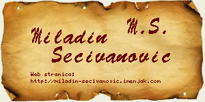 Miladin Sečivanović vizit kartica